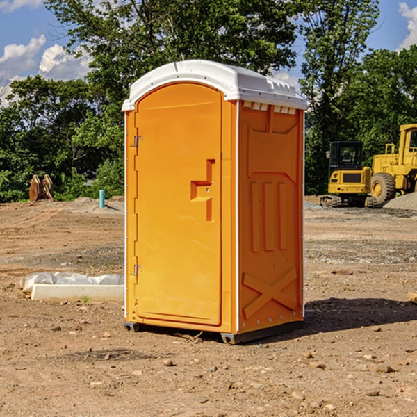 what is the cost difference between standard and deluxe portable toilet rentals in Hallowell